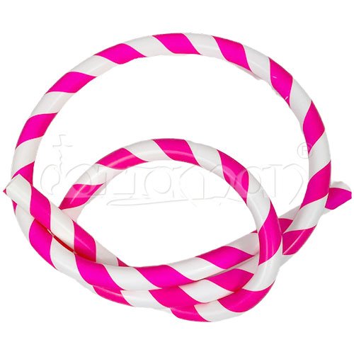 Silikonschlauch Striped Weiß / Pink | 1,5m