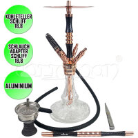 Crystalia | 2049-B Shisha Komplett-Set | Rosègold