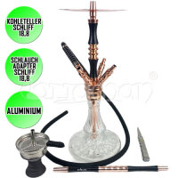 Crystalia | 2048-C Shisha Komplett-Set | Rosègold