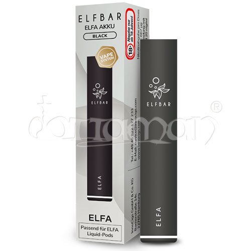 Elf Bar | Elfa Pods Akku | E-Zigaretten Akkuträger | Schwarz