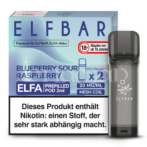 Blueberry Sour Raspberry | Elfa Pods | Elfbar | 20mg/ml | 2 Stk.