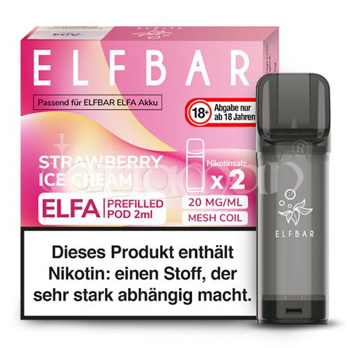 Strawberry Ice Cream | Elfa Pods | Elf Bar | 20mg/ml | 2 Stk.