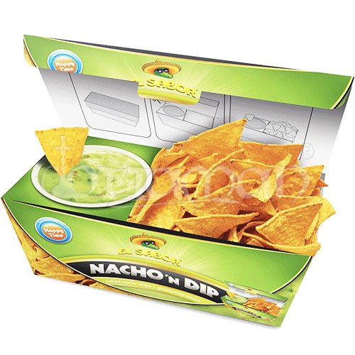 El Sabor | Nacho & Dip | Salted Nacho Chips + Guacamole Dip | Chips | 175g