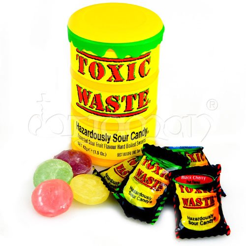 Toxic Waste | Hazardously Sour Candy Yellow Drum | Bonbon | 42g