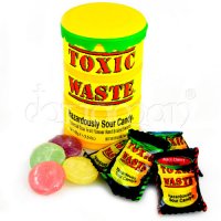 Toxic Waste | Hazardously Sour Candy Yellow Drum | Bonbon...
