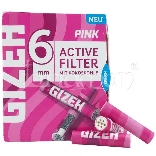 Aktivkohlefilter 6mm 34Stk Gizeh Slim Zigarettenfilter Active