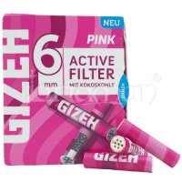 Gizeh | Aktivkohlefilter | Pink Active Filter 6mm 34 Stk.