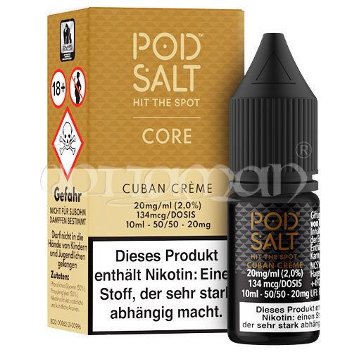 Cuban Creme | Pod Salt Core | Nikotin 20mg/ml | Liquid | 10ml
