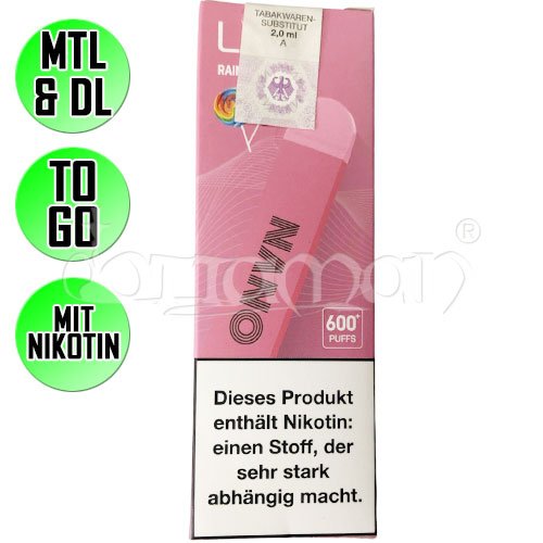 Rainbow Candy | Lio Nano | Nikotin 20mg/ml | Einweg E-Zigarette / E-Shisha | 600 Züge
