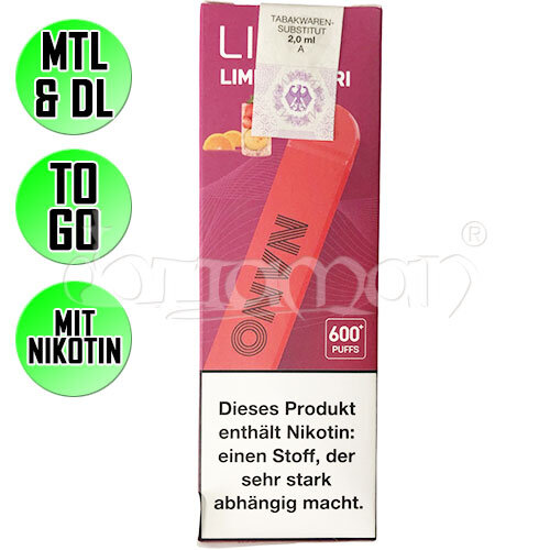 Lime Daquiri | Lio Nano | Nikotin 20mg/ml | Einweg E-Zigarette / E-Shisha | 600 Züge