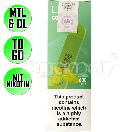 Cool Mint | Lio Nano | Nikotin 20mg/ml | Einweg E-Zigarette / E-Shisha | 600 Züge