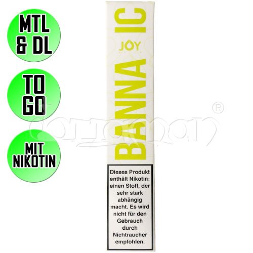 Banna Ic | Joy Stick 600 | Nikotin 20mg/ml | Einweg E-Zigarette / E-Shisha | 600 Züge