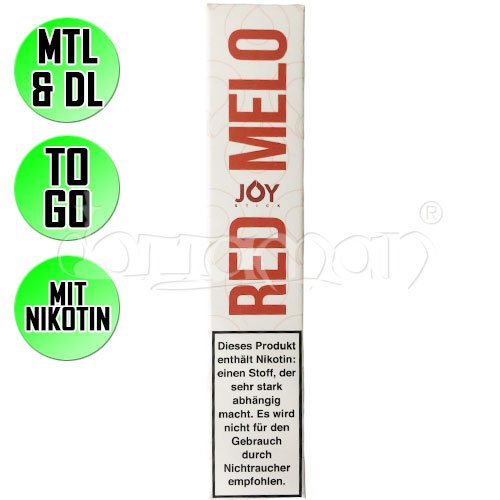 Red Melo | Joy Stick 600 | Nikotin 20mg/ml | Einweg E-Zigarette / E-Shisha | 600 Züge