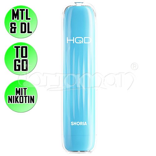 Shoria | HQD Surv | Nikotin 18mg/ml | Einweg E-Zigarette / E-Shisha | 600 Züge