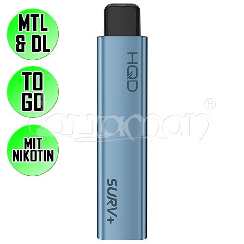 Blurry Lemon | HQD Surv+ | Nikotin 18mg/ml | Einweg E-Zigarette / E-Shisha | 600 Zge