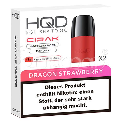 Dragon Strawberry | Cirak Pod | HQD | 18mg/ml | 2 Stk.