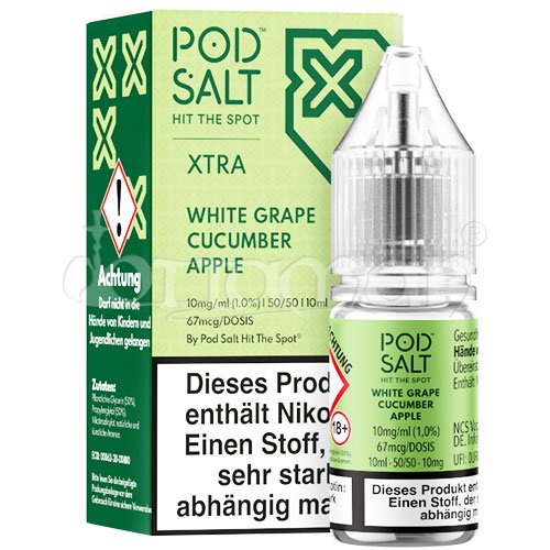 White Grape Cucumber Apple | Pod Salt X | Nikotin 10mg/ml | Liquid | 10ml