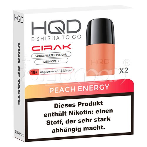 Peach Energy | Cirak Pod | HQD | 18mg/ml | 2 Stk.