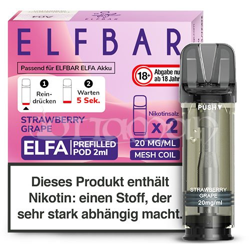 Strawberry Grape | Elfa Pods | Elfbar | 20mg/ml | 2 Stk.