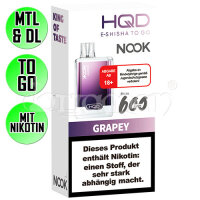 Grapey | HQD Nook | Nikotin 18mg/ml | Einweg E-Zigarette...