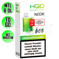 Green Apple Kiwi | HQD Nook | Nikotin 18mg/ml | Einweg...