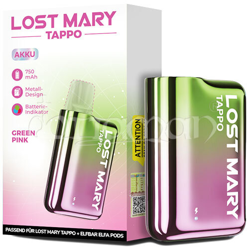 Lost Mary | Tappo Akku | E-Zigaretten Akkuträger | Grün Pink