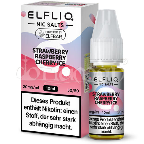 Strawberry Raspberry Cherry Ice | Elfliq by Elfbar | Nikotin 10mg/ml | Liquid | 10ml