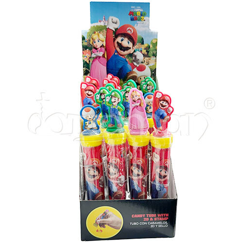 Super Mario Candy Tube mit Stempel | Fruchtgummi | 8g