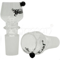 Glaskopf mit Rollstop | Black Leaf | Bong | Glas...