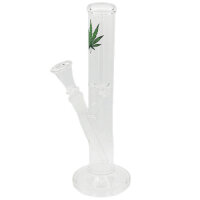 Glas Bong | Hanfblatt | Ice | 30cm