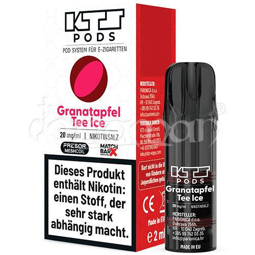 Granatapfel Tee Ice | KTS Pod | KTS eLiquid | 20mg/ml | 1 Stk.