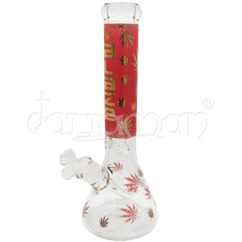 Glas Bong | Blaze | Golden Leaf | Ice | Rot | 35cm