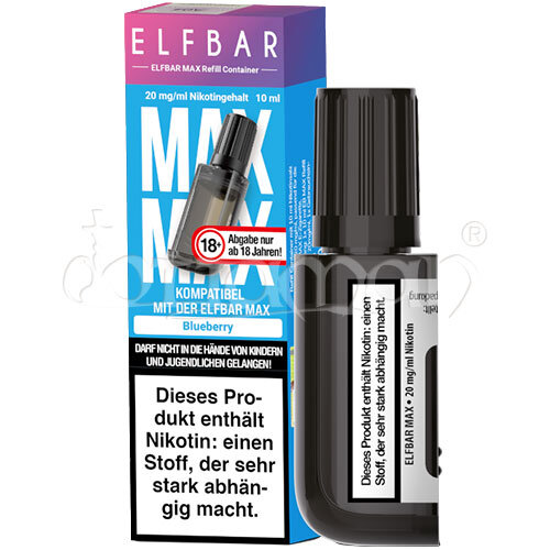 Blueberry | Max Refill Container | Elfbar | Nikotin 20mg/ml | Liquid | 10ml