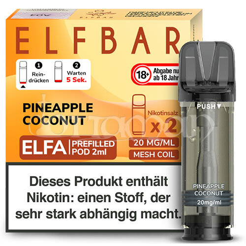 Pineapple Coconut | Elfa Pods | Elfbar | 20mg/ml | 2 Stk.