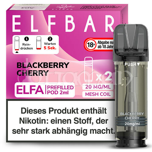 Blackberry Cherry | Elfa Pods | Elfbar | 20mg/ml | 2 Stk.