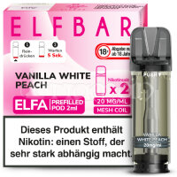 Vanilla White Peach | Elfa Pods | Elfbar | 20mg/ml | 2 Stk.