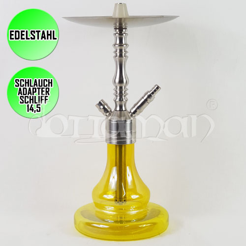 Chill Edelstahl Shisha - Gelb - 40cm