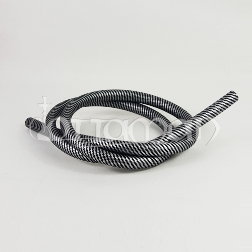 Silikonschlauch Carbon Silver - 1,5m
