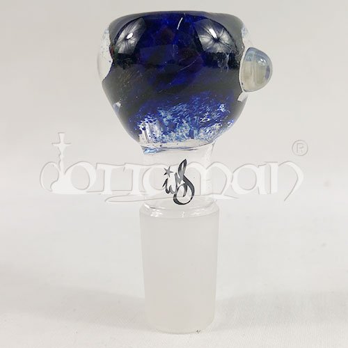 Grinskopf Blau Glas für Bong 18,8