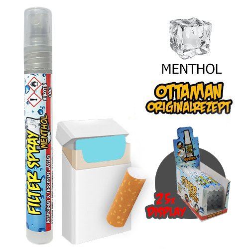 Menthol Spray für Zigarettenfilter oder Karten