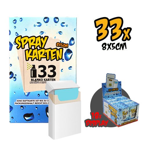 Spray Karten für Aroma Spray 33 Stk.
